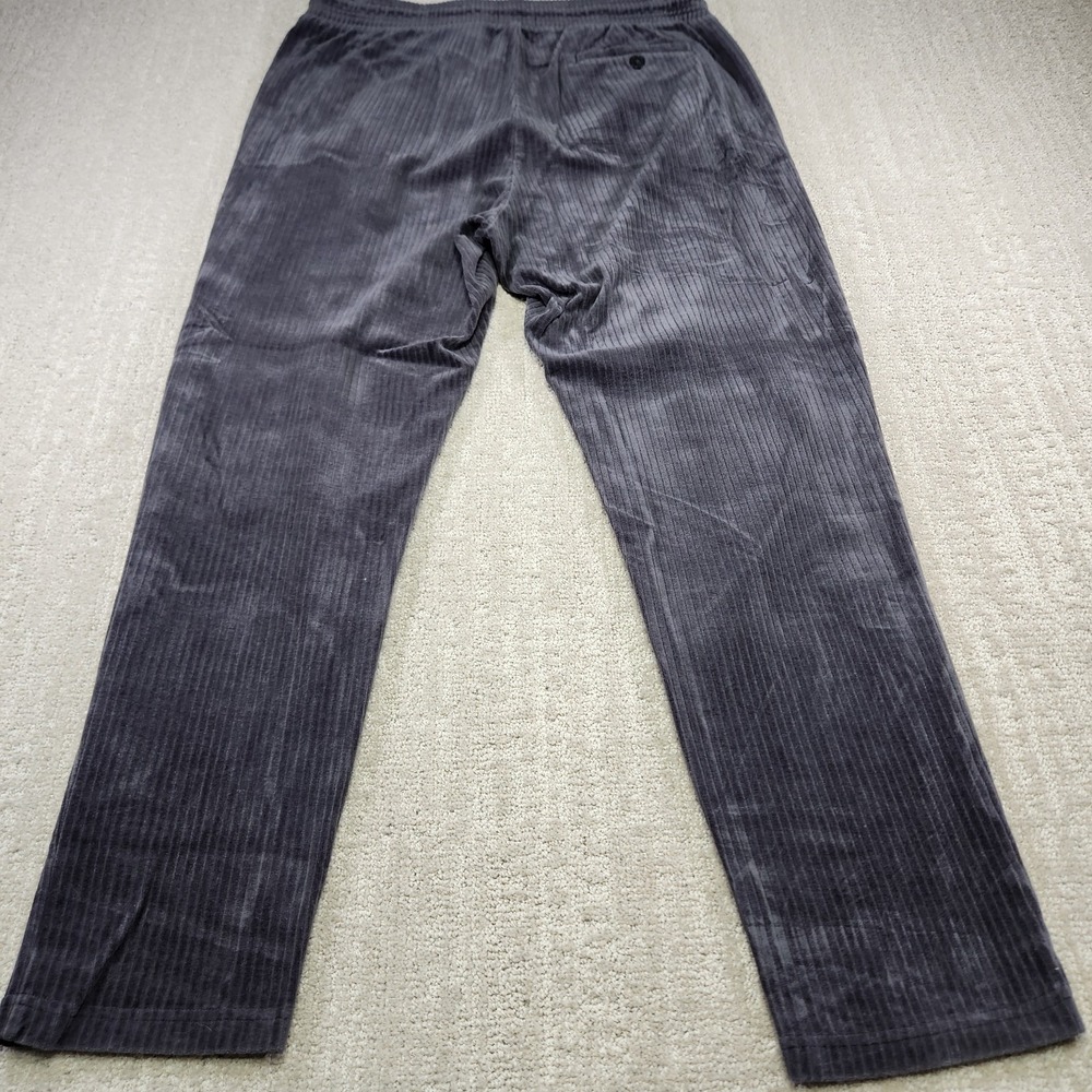 Ugg Pants Women Large Chunky Cotton Sweatpants Gray Corduroy Elastic Waist - Picture 9 of 11